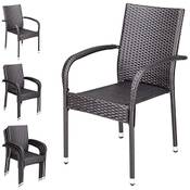 Casaria Poly Rattan 4er Set Gartenstuhl 108675 Vergleich