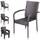 Casaria Poly Rattan 4er Set Gartenstuhl 108675