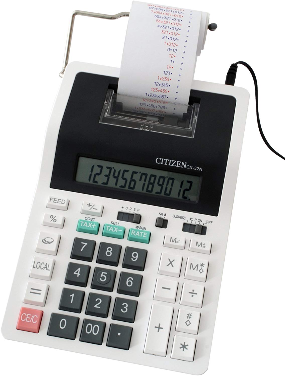 Tischrechner 10-stellig - Solar & Batteriebetrieben Rot