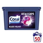 Coral Caps Black Velvet