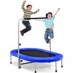 COSTWAY 2 Personen Trampolin mit höhenverstellbarm Haltegriff