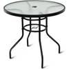 COSTWAY Gartentisch Metall rund