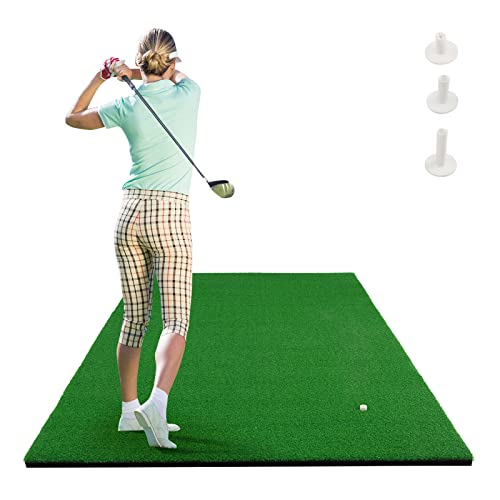 FORB Academy Golf Übungsmatte – Golf Matte zusammenrollen – Golf Tees  enthalten, Golf Abschlagmatte, Rasen Matte
