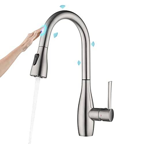 Küchenarmatur Touch Sensor Wasserhahn Küche Armatur mit Brause Ausziehbar