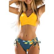 Cupshe Damen Bikini Set Wickeloptik