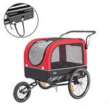 Cxwxc Fahrradanhänger für Hunde 2 in 1