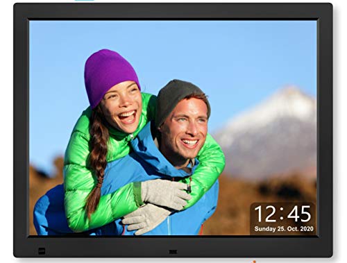 Goshyda Digitaler Bilderrahmen 15 Zoll - HD Display Mit MP3/MP4 Wiedergabe