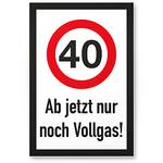 DankeDir! 40 Jahre Vollgas Kunststoff-Schild