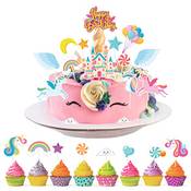 Dpkow  Einhorn Geburtstag Tortendeko