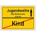 Druck-Geschenk Ortsschild Jugendweihe