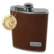 Druck-gravur Flach-Leder Braun Vergleich