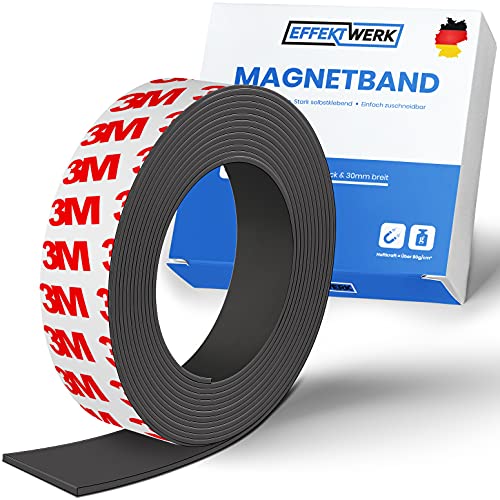 Magnetband mit Schaumstoffkleber (30 mm x 2 mm)