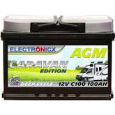 Autobatterie 105Ah AGM ersetzt 100Ah 12V Start-Stop Starterbatterie Kfz  Batterie Pkw Batterie Starterbatterien AGM Batterie Battery 105 Ah  Electronicx