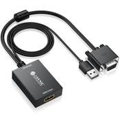 Esynic Tragbarer VGA-auf-HDMI-Adapter