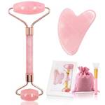 Euduuq Rosenquarz Roller und Gua Sha