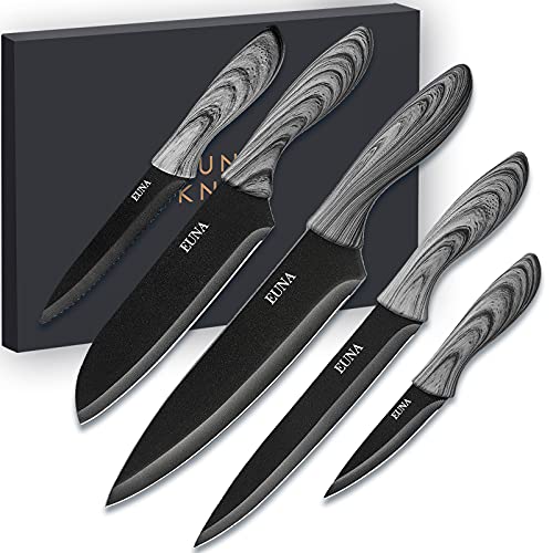 RENA 4-teiliges Messer-Set – 3 Küchenmesser + 1 Schäler Aus Edelstahl, Scharf Und Langlebig