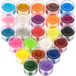 FANDAMEI 24 Farben Glitzerpuder Set