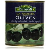 Feinkost Dittmann spanische Oliven Oliva Negra ohne Stein