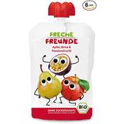 Freche Freunde Bio Quetschie Apfel, Birne und Passionsfrucht Vergleich