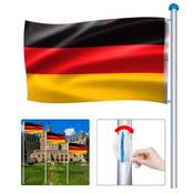 Froadp Höhenverstellbarer Aluminium-Fahnenmast