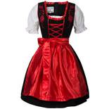 Gaudi-Leathers Dirndl Set 3 tlg. mit Stickerei