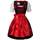 Gaudi-Leathers Dirndl Set 3 tlg. mit Stickerei