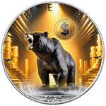 Generisch Silbermünze Eagle Bitcoin Bär Bear