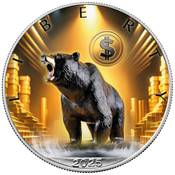 Generisch Silbermünze Eagle Bitcoin Bär Bear