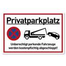 Gentle North XXL Privatparkplatz-Schild