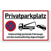 Gentle North XXL Privatparkplatz-Schild