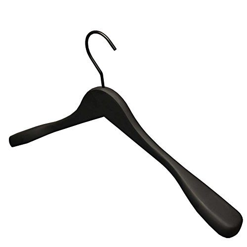 10 Stück Schwarze Metall-Kleiderbügel Mit Rutschfester Beschichtung & Hosensteg – Platzsparend, Ca. 40 Cm Lang