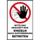 Geschenke Fabrik Einzeln-Eintreten-Hinweis Test