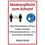geschenke-fabrik Maskenpflicht-Schild 