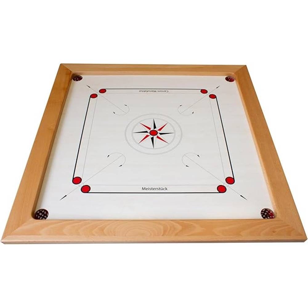 Produktbild von GICO Spielesammlung Carrom Board Spiel Synco 66x66cm Mit Komplettem Zubehör - 2966