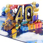 Greeting Art Pop-up-Karte zum 40. Jahrestag