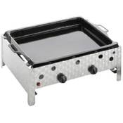 GrillChef Gasbraeter 2 Regler M Emaill Pfanne, silber Vergleich
