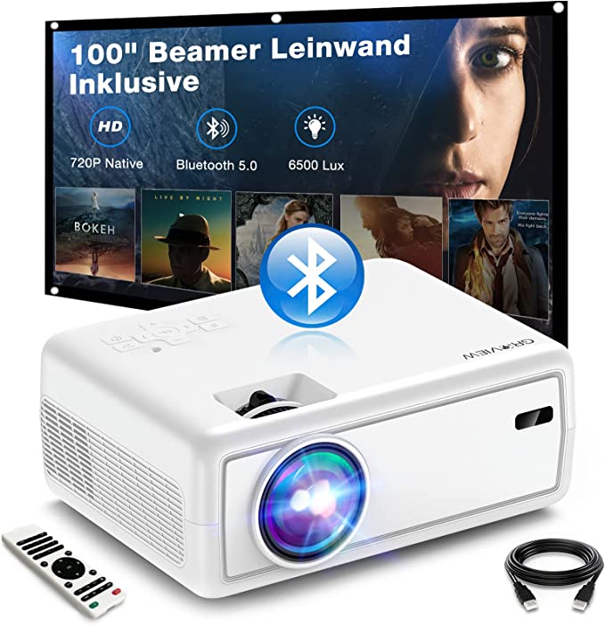 Mini Beamer Q2-AD – Tragbar, Mit Bluetooth, Für Unterwegs