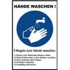 Geschenke-Farbik Aufkleber Hände waschen