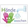 Schilder Himmel Hände waschen-Schild