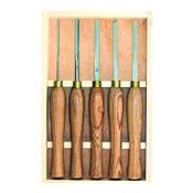 Hattori HSS Drechseleisen, Mini-Satz, 5-teilig