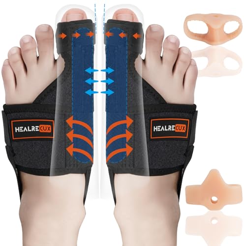 FußGut Hallux Valgus Nachtbandage - Korrekturschiene Für Zehen 41-46 Rechts