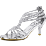 SheSole Damen Sandaletten – Klassische Damen-Schuhe mit Strasssteinen
