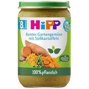 Hipp Buntes Gartengemüse mit Süßkartoffeln Vergleich