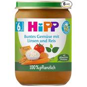HiPP Buntes Gemüse mit Linsen und Reis Vergleich