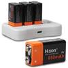 Hixon 9-V Wiederaufladbare Batterie