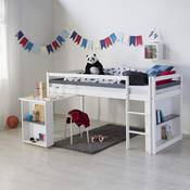 Homestyle4u Hochbett mit Schreibtisch