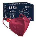 HUHETA FFP2 Maske Rot, 25 Stück, CE 0598 Zertifiziert