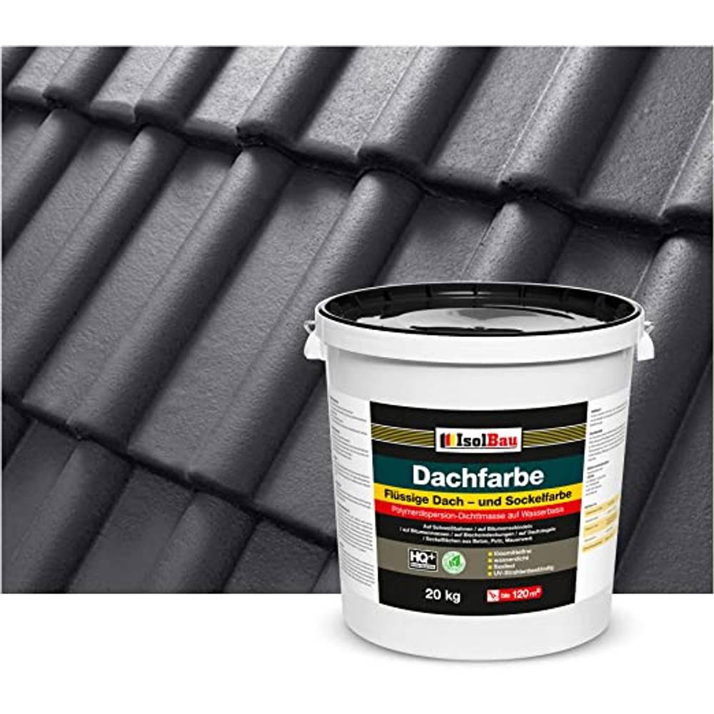 WO-WE Dachfarbe Sockelfarbe Dachbeschichtung W510 Betongrau RAL 7023 5L | Deckstark, UV-fest, Für Ziegel, Beton & Faserzement, Spritzbar WO-WE Dachfarbe Sockelfarbe Dachbeschichtung W510 Betongrau RAL 7023 5L | Deckstark, UV-fest, Für Ziegel, Beton & Faserzement, Spritzbar