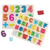 Jacootoys Wooden Alphabet und Number Puzzle