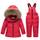 JiAmy Schneeanzug mit Kaputze Daunenjacke + Skihose